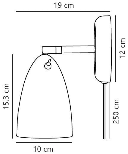 Nexus 2 | Vägglampa | Svart