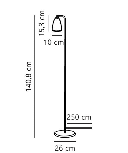 Nexus 2 | Golvlampa | Vit/Telegrå