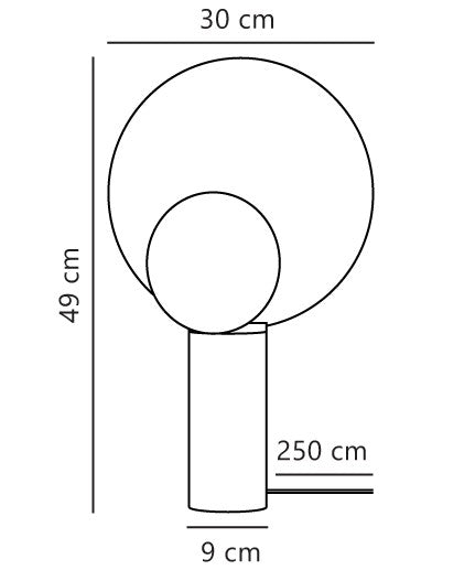 Caché | Tischlampe | Grau