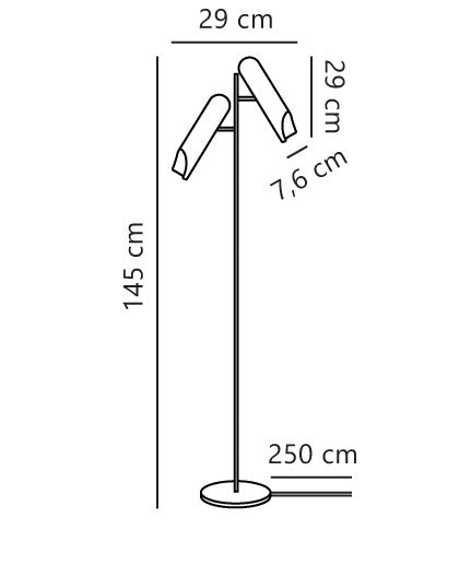 Rochelle | Lampadaire | Noir