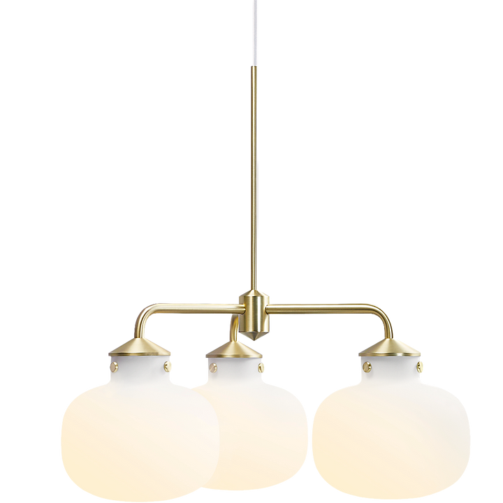 Outlet: Raito 3-Arm | Hanglamp | Wit/Messing