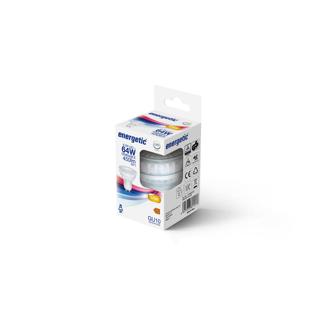 GU10 | PAR16 | 2700 Kelvin | 450 Lumen | Dimmable