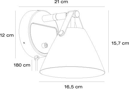 Strap 15 | Vägglampa | Vit