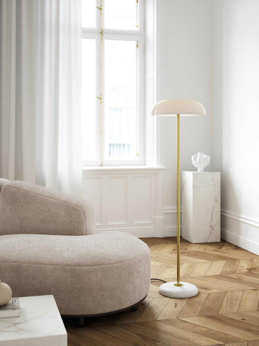 Glossy | Lampadaire | Blanc