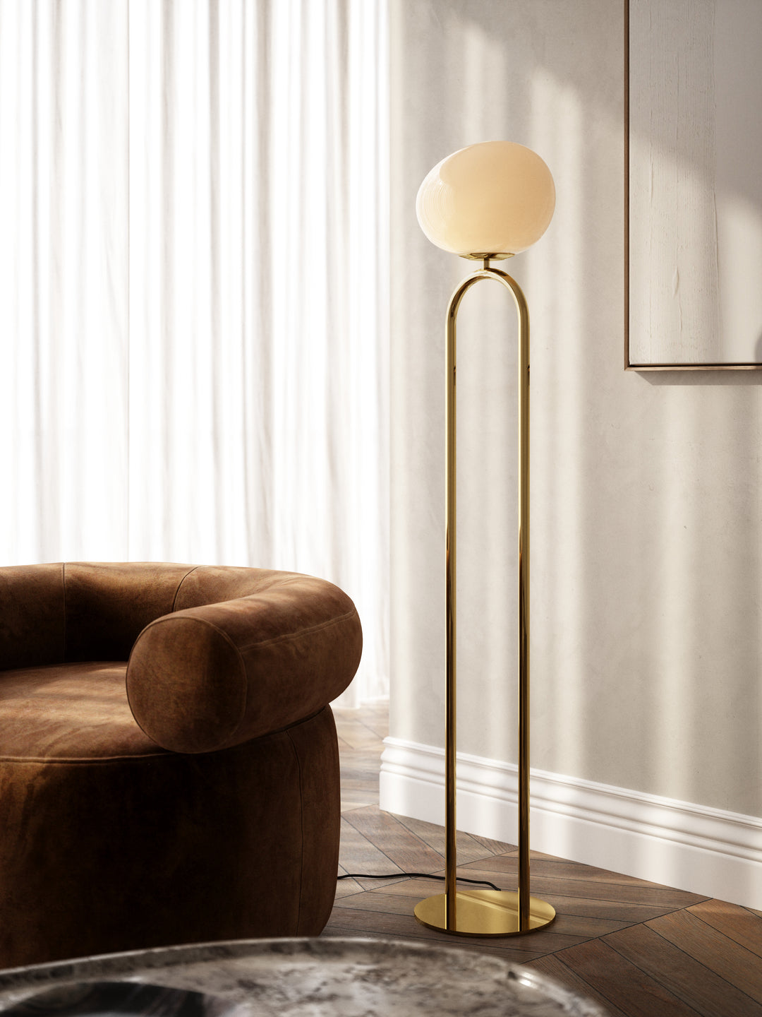 Shapes | Floor lamp | Brass