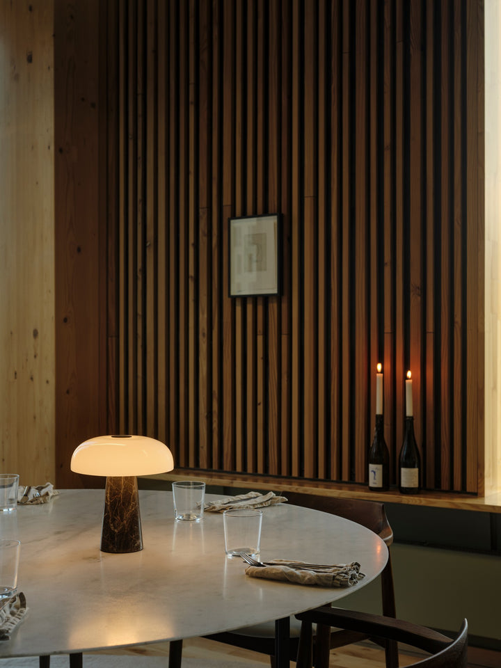 Glossy Mini Portable | Bordslampa | Gråbrun