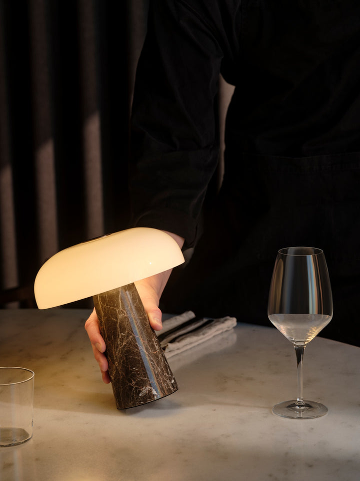 Glossy Mini Portable | Bordslampa | Gråbrun